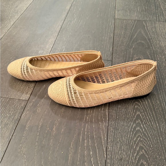 Beige Women's Ballerina Flats - Picture 3 of 5